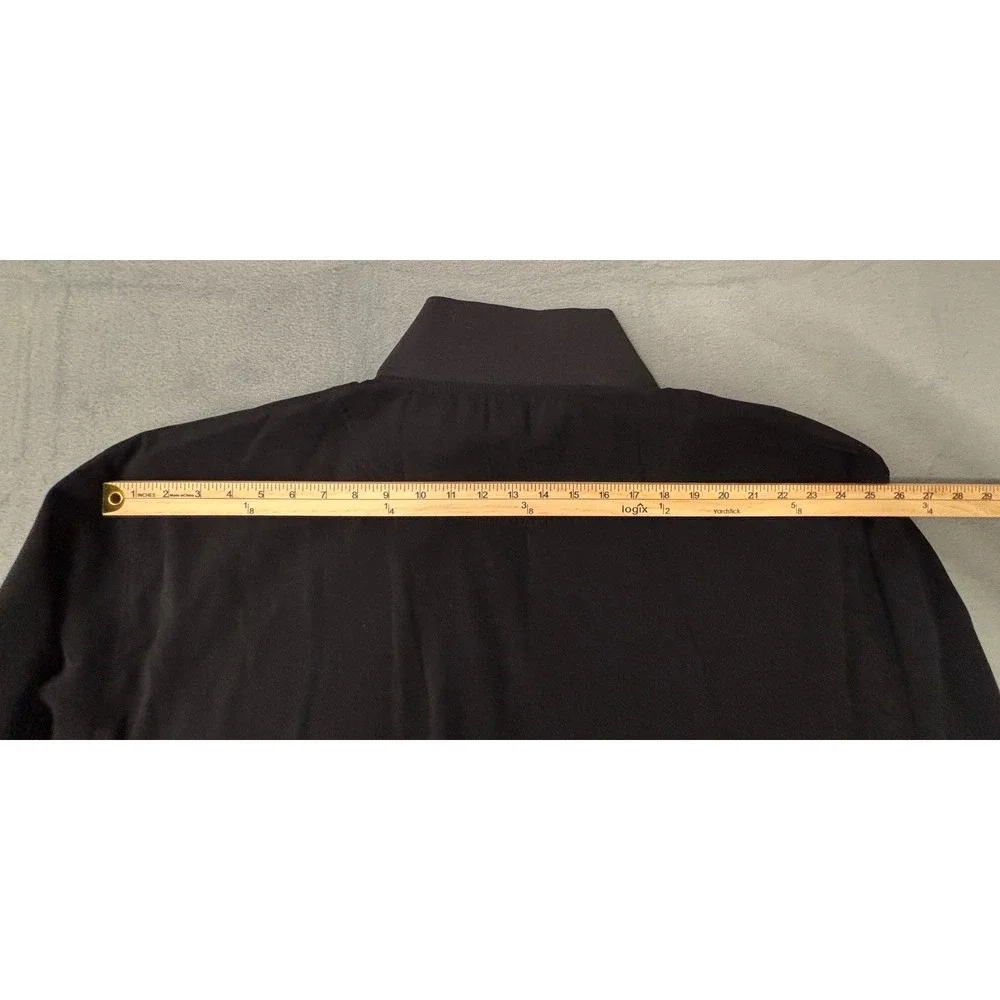 Arnold Palmer Men's XL Black 1/4 Zip Pullover Golf Jacket Stretch Blue Trim